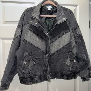 Forever21+ Black and White Striped Jacket